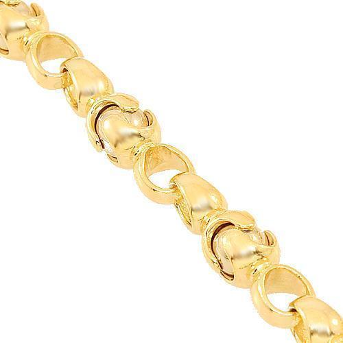 14K Yellow Gold Mens Fancy Chain 7 mm