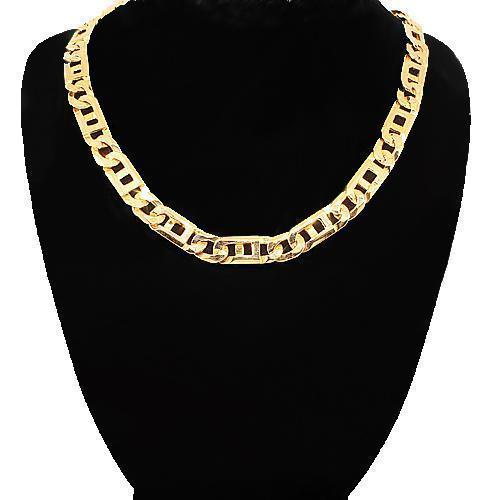 14K Yellow Gold Mens Fancy Tiger Eye Chain 6 mm