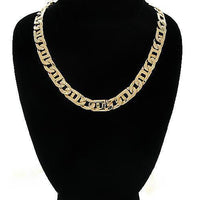 Thumbnail for 14K Yellow Gold Mens Fancy Tiger Eye Link Chain 7 mm