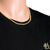 Thumbnail for 14K Yellow Gold Mens Franco Chain 4 mm