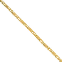 Thumbnail for 14K Yellow Gold Mens Handmade Tiger Eye Chain 6.5 mm