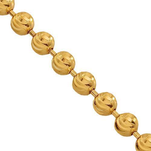 14k Yellow Gold Mens Moon Ball Bead Chain 4 mm – Avianne Jewelers