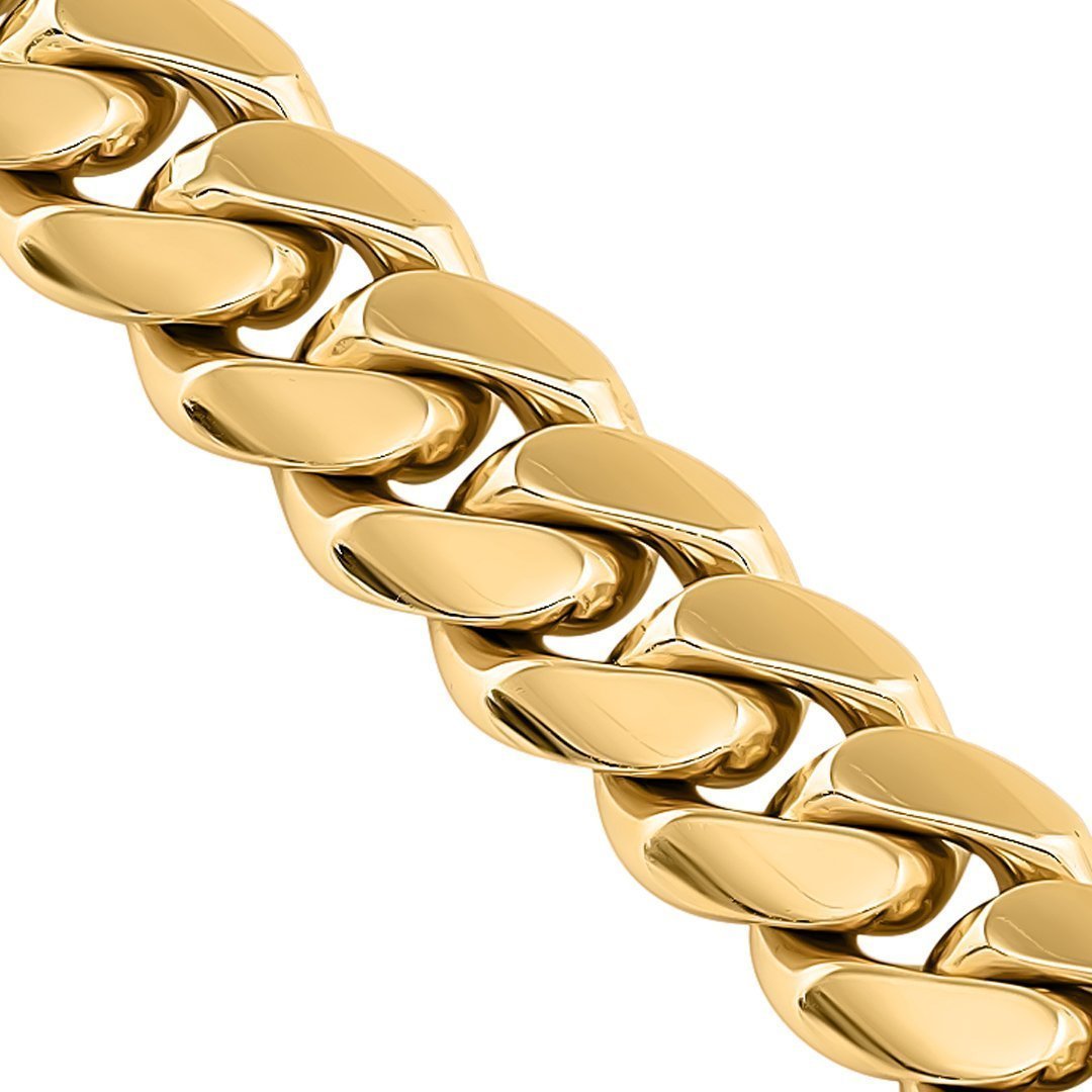 14k Yellow Gold Miami Cuban Chain 15.5 mm