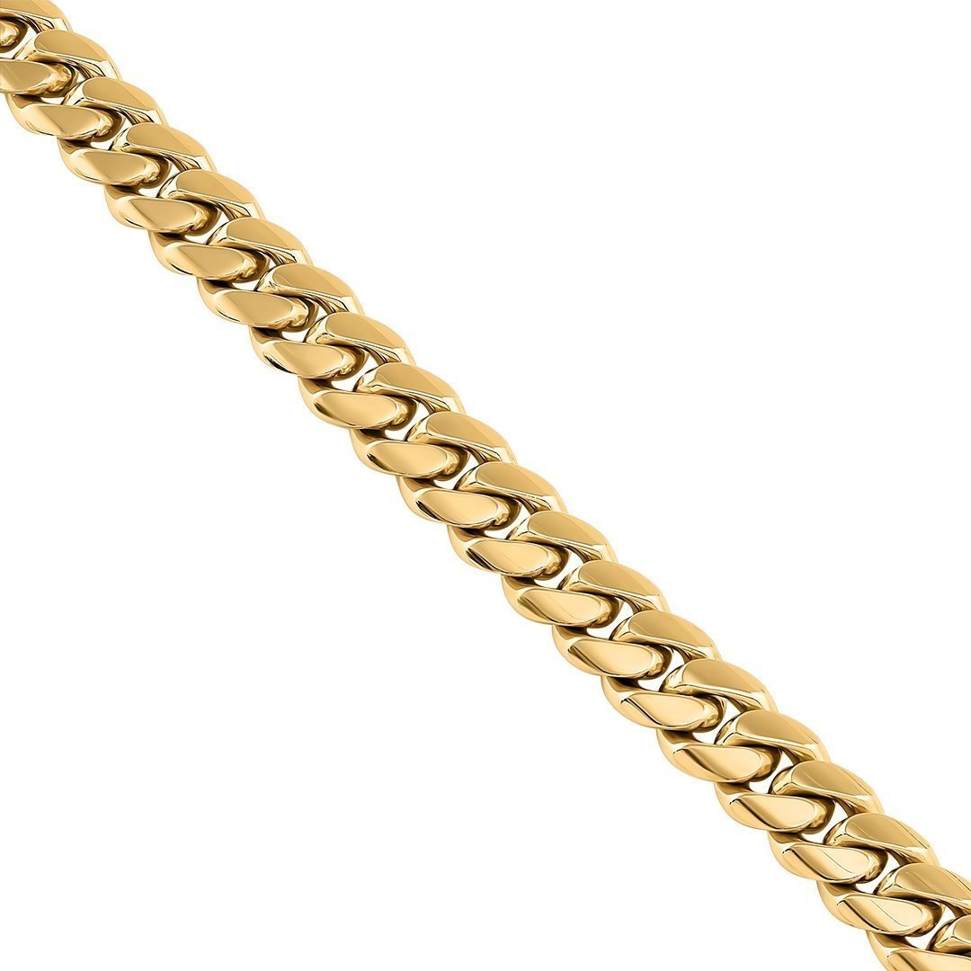 14k Yellow Gold Miami Cuban Chain 15.5 mm