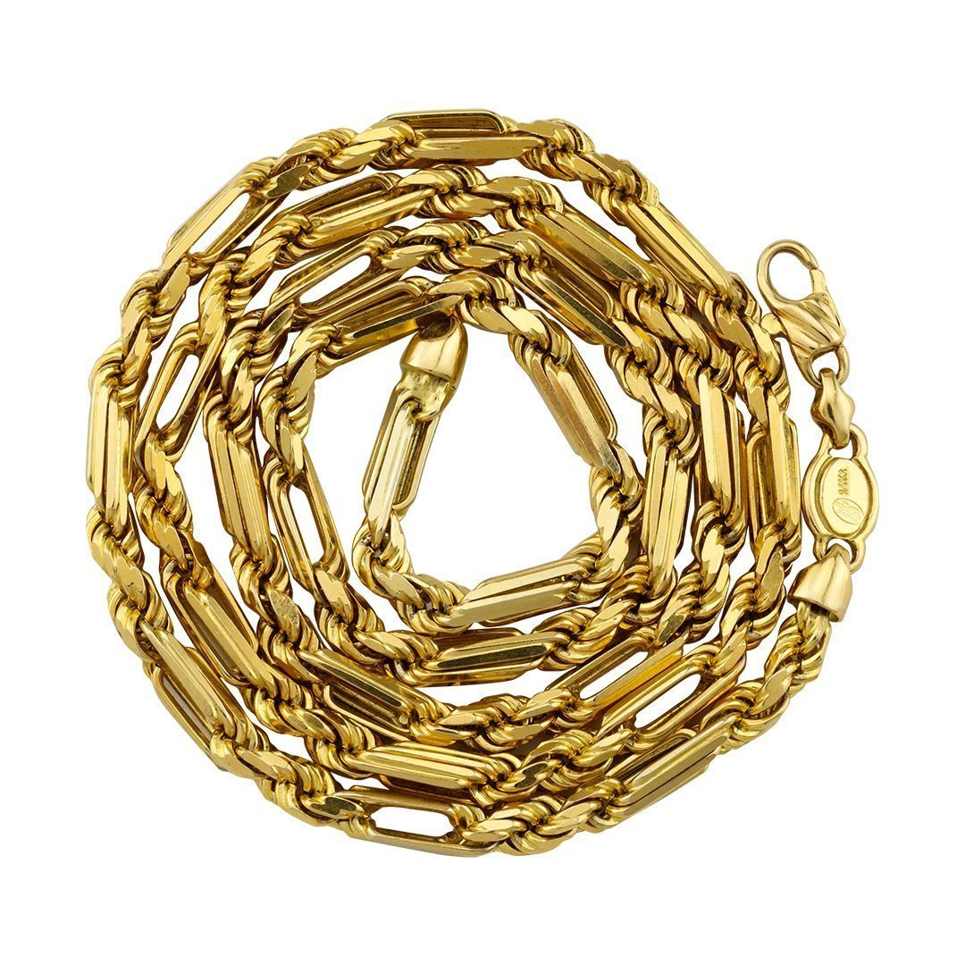 14K Yellow Gold Milano Link Chain 4 mm