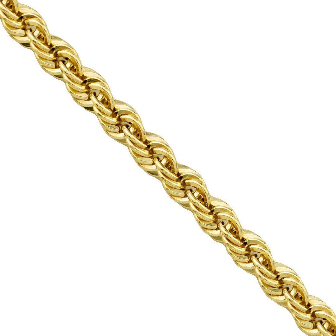 14k Yellow Gold Rope Chain 4 mm