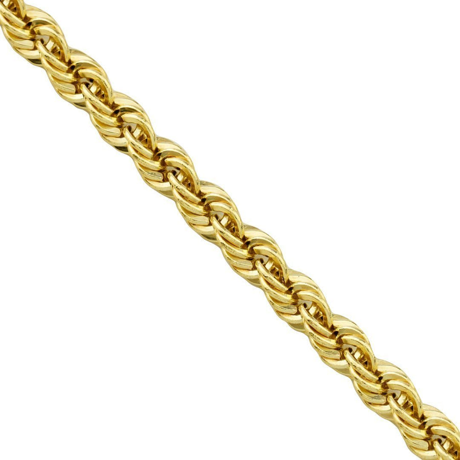 14k Yellow Gold Rope Chain 4 mm
