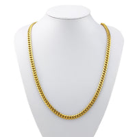 Thumbnail for 14k Yellow Gold Semi-Solid Cuban Link Chain 7 mm