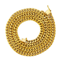 Thumbnail for 14k Yellow Gold Semi-Solid Cuban Link Chain 7 mm