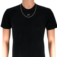 Thumbnail for 14K Yellow Gold Spiga Wheat Chain 2 mm