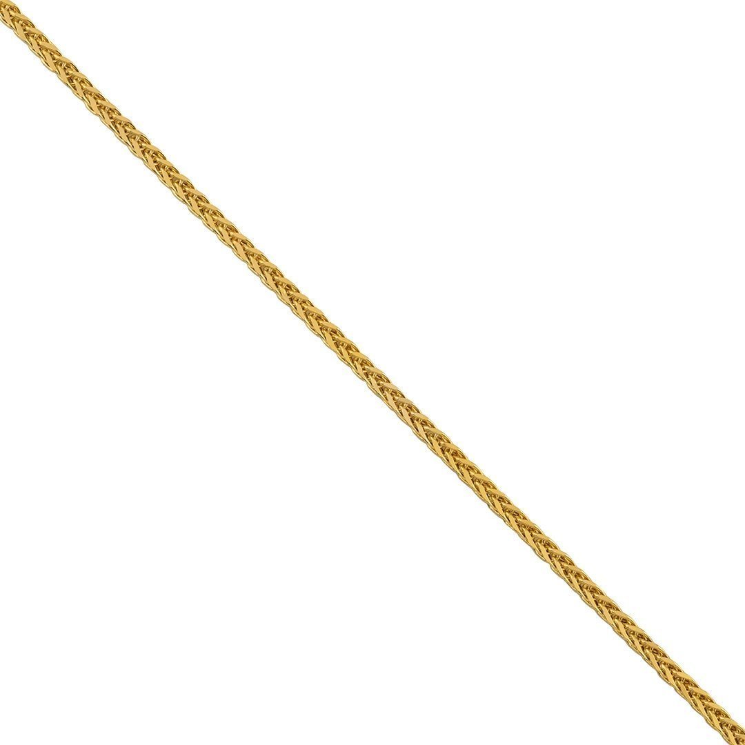 14k Yellow Gold Wheat Spiga Chain 3.5 mm