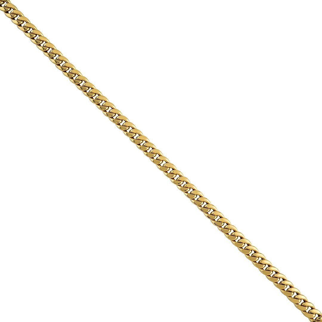 14k Yellow Hollow Gold Cuban Link Chain 5.5 mm