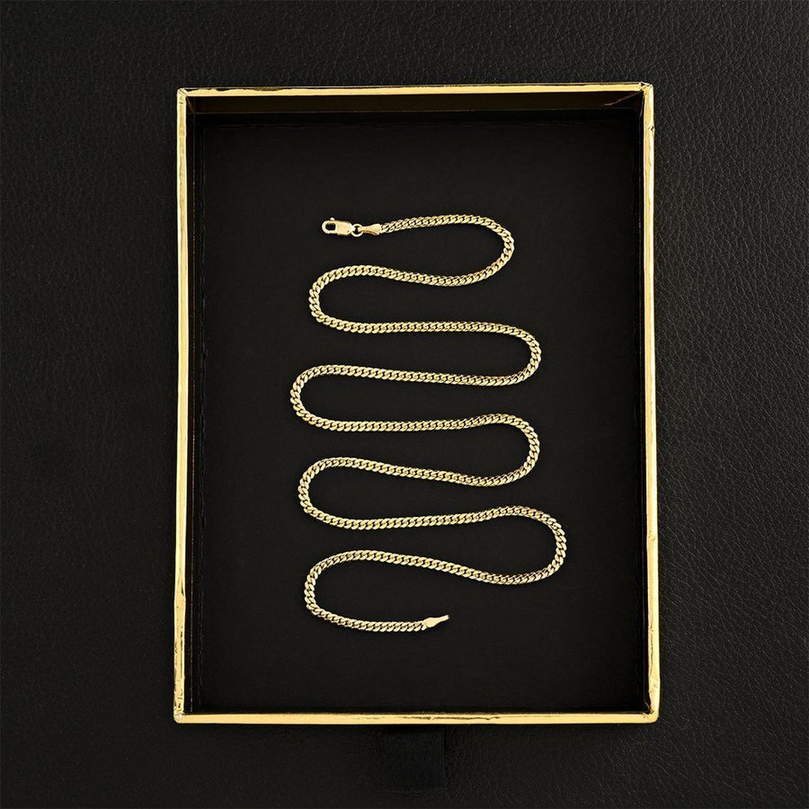 14k Yellow Gold Cuban Link Chain 2.5 mm