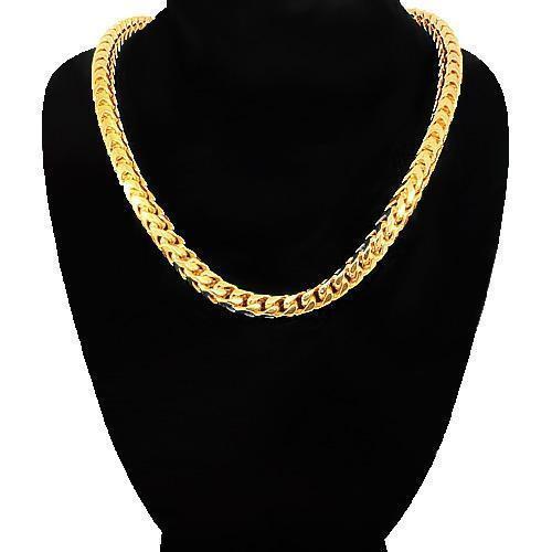 14K Yellow Solid Gold Mens Franco Chain 5 mm