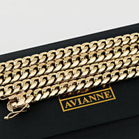Thumbnail for 14k Yellow Solid Gold Miami Cuban Chain 9 mm
