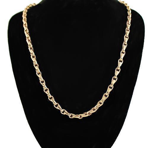 18K Rose Solid Gold Mens Fancy Chain 3 mm