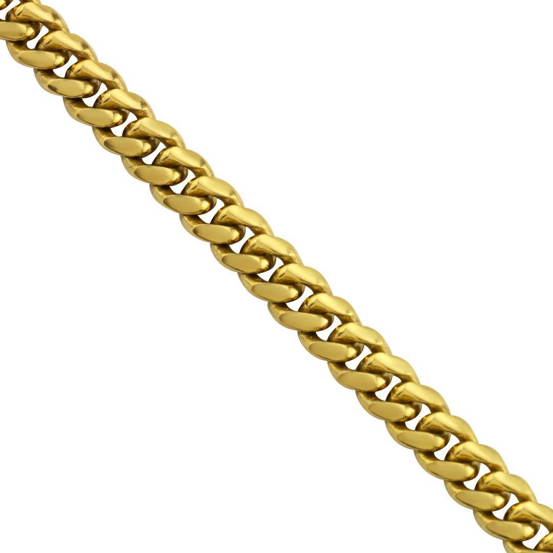 18k Yellow Gold Solid Mens Cuban Link Chain 5 mm – Avianne Jewelers