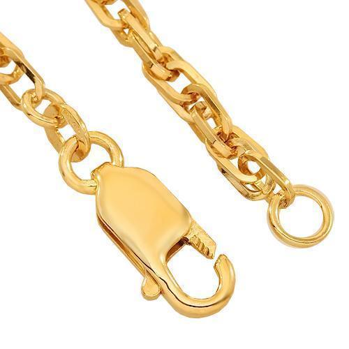 18K Yellow Gold Fancy Chain 3 mm