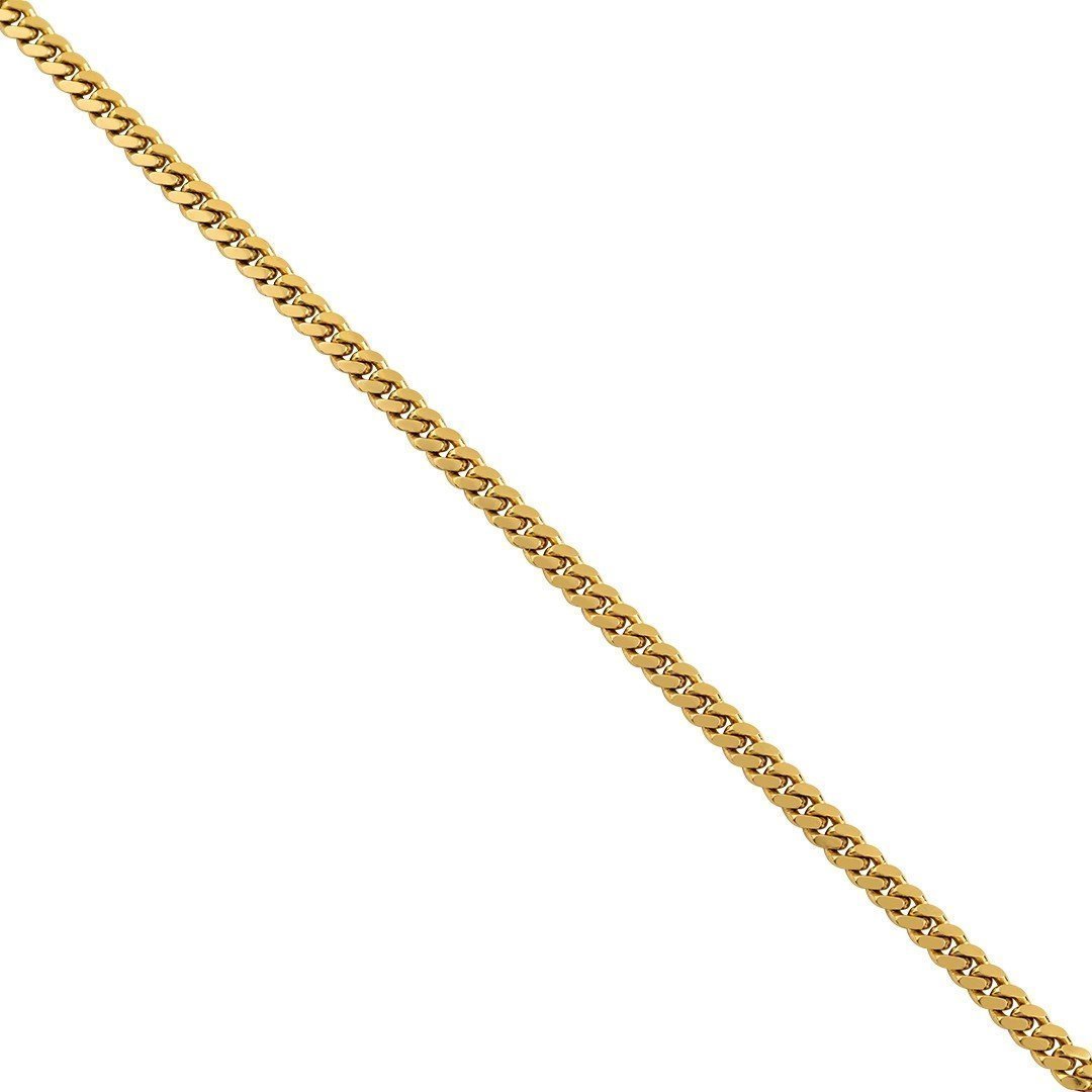 18K Yellow Gold Mens Cuban Chain 5 mm