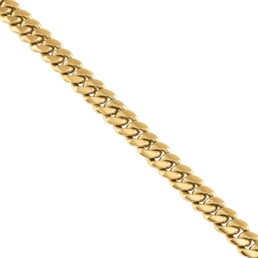 Solid Handmade Gold Miami Cuban Link Chain 11mm | Lirys Jewelry Yellow / 18kt Gold / 30