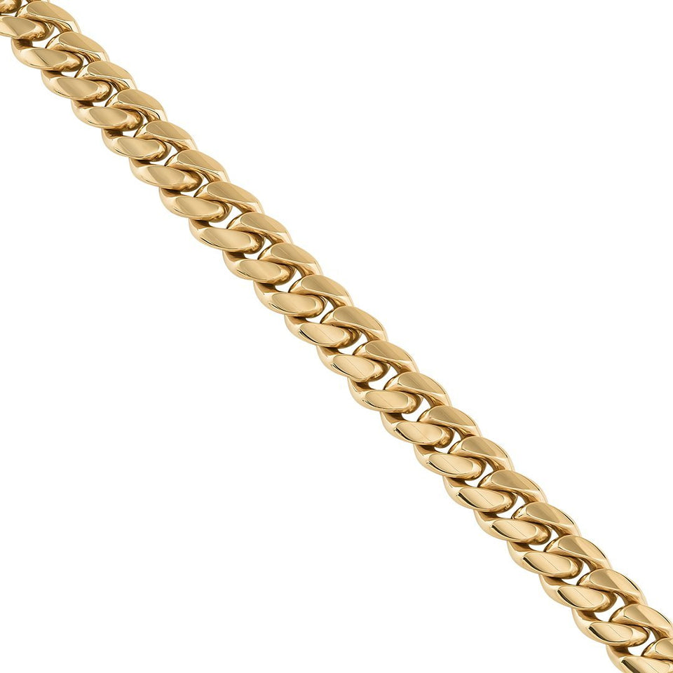 18k Yellow Gold Solid Miami Cuban Link Chain 12 mm – Avianne Jewelers