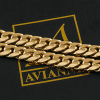 Thumbnail for 18k Yellow Gold Miami Cuban Link Chain 12 mm