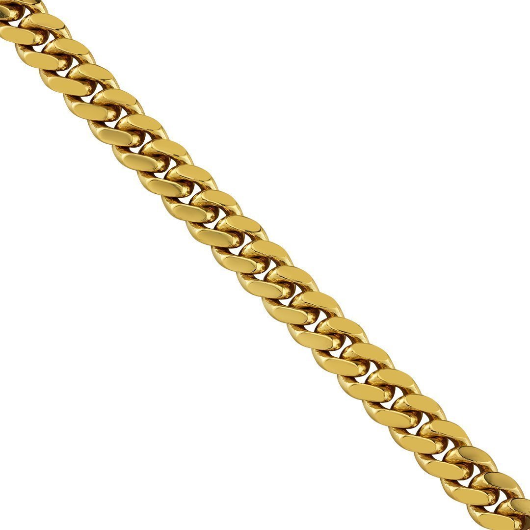 18k Yellow Gold Solid Cuban Link Chain 6mm - Main Image
