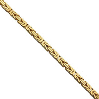 14k Yellow Gold Byzantine Link Chain 6 mm