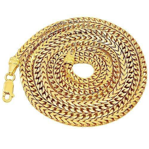 Mens Franco Chain 10K Yellow Gold 4 mm