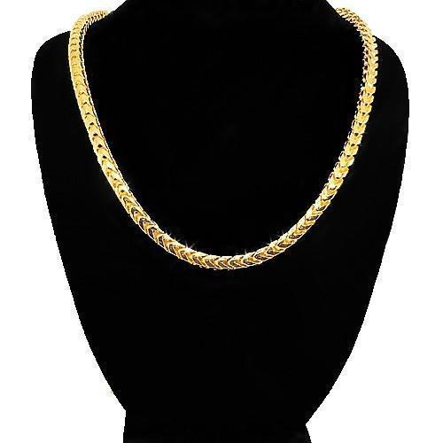 Mens Franco Chain 10K Yellow Gold 4 mm