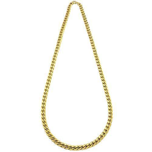 Mens Hollow Cuban Link Chain in 10k Gold 10mm