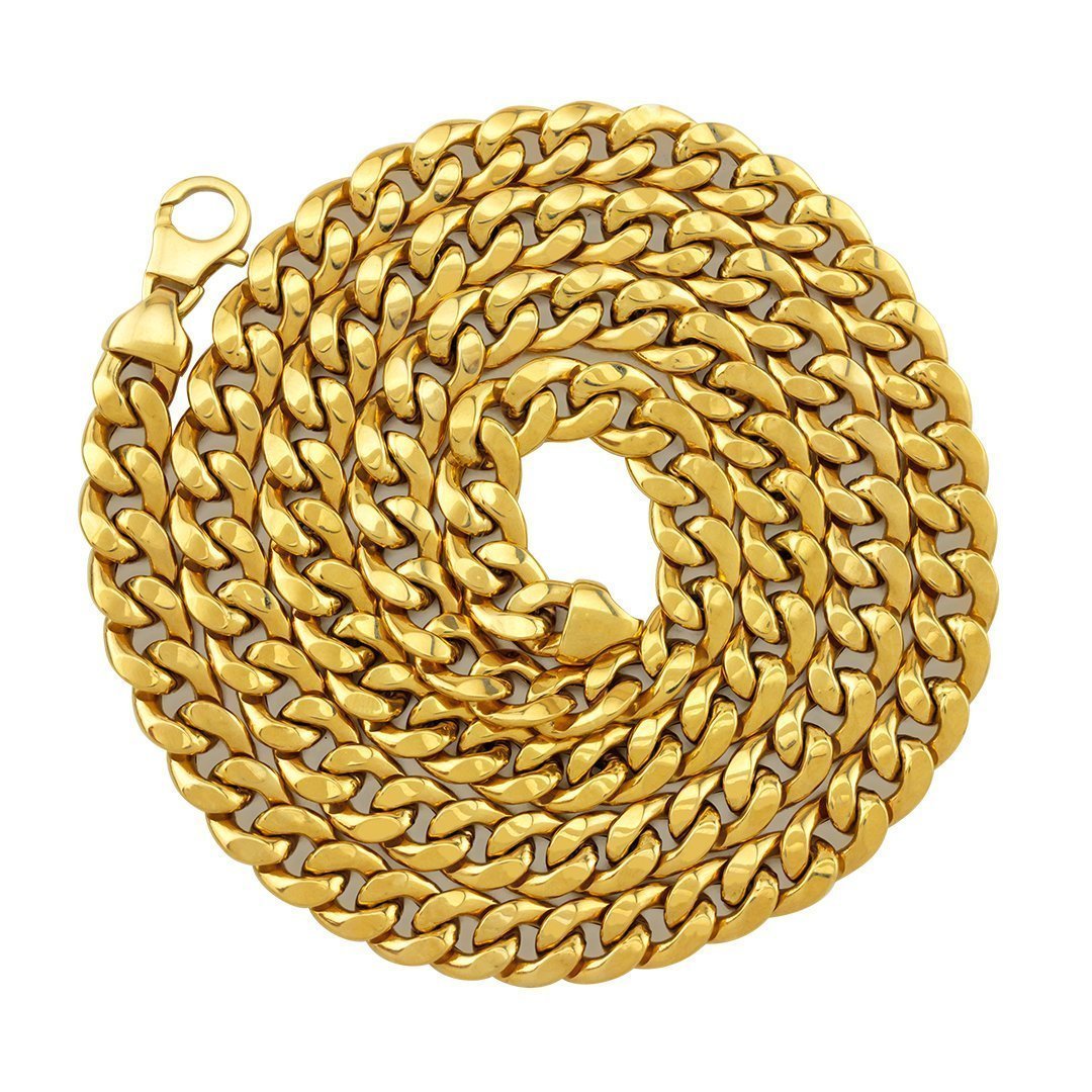 10 karat cuban link on sale gold chain
