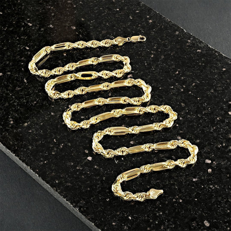 Milano Link Chain in 14k Yellow Gold 4.5 mm