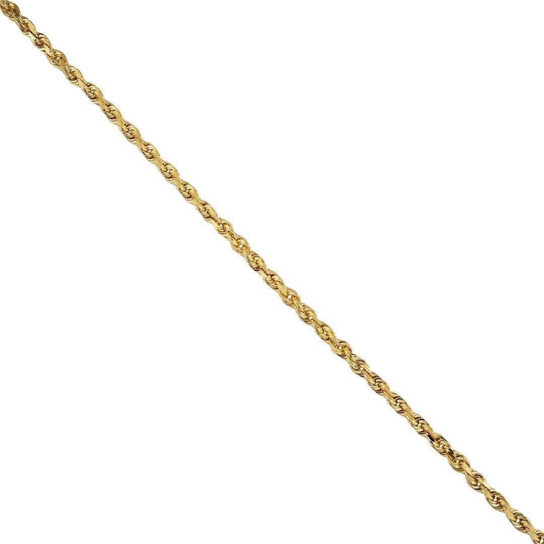 Rope Chain in 14k Yellow Gold 3 mm