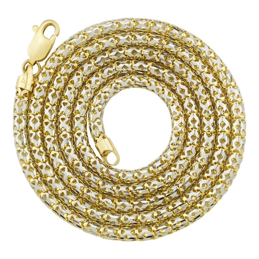 Semi-Solid 10k Yellow Gold Chain 3.5 mm