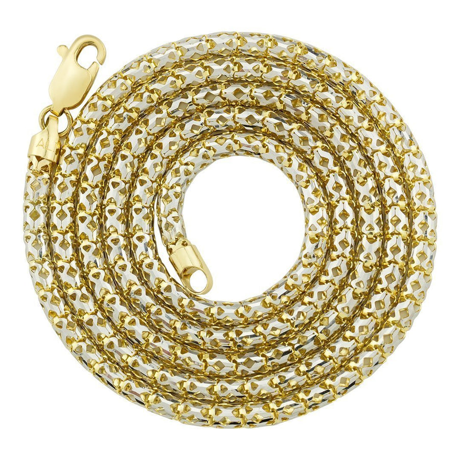 Semi-Solid 10k Yellow Gold Chain 3.5 mm