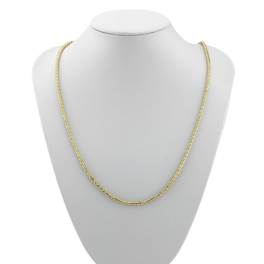 Semi-Solid 10k Yellow Gold Chain 3.5 mm