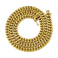 Thumbnail for Semi-Solid Cuban Link Chain in 14k Yellow Gold 7.5 mm