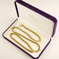 Thumbnail for Semi-Solid Cuban Link Chain in 14k Yellow Gold 7.5 mm