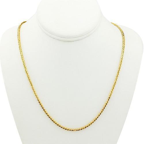 Wheat Spiga Chain in 14k Yellow Gold 2.5 mm