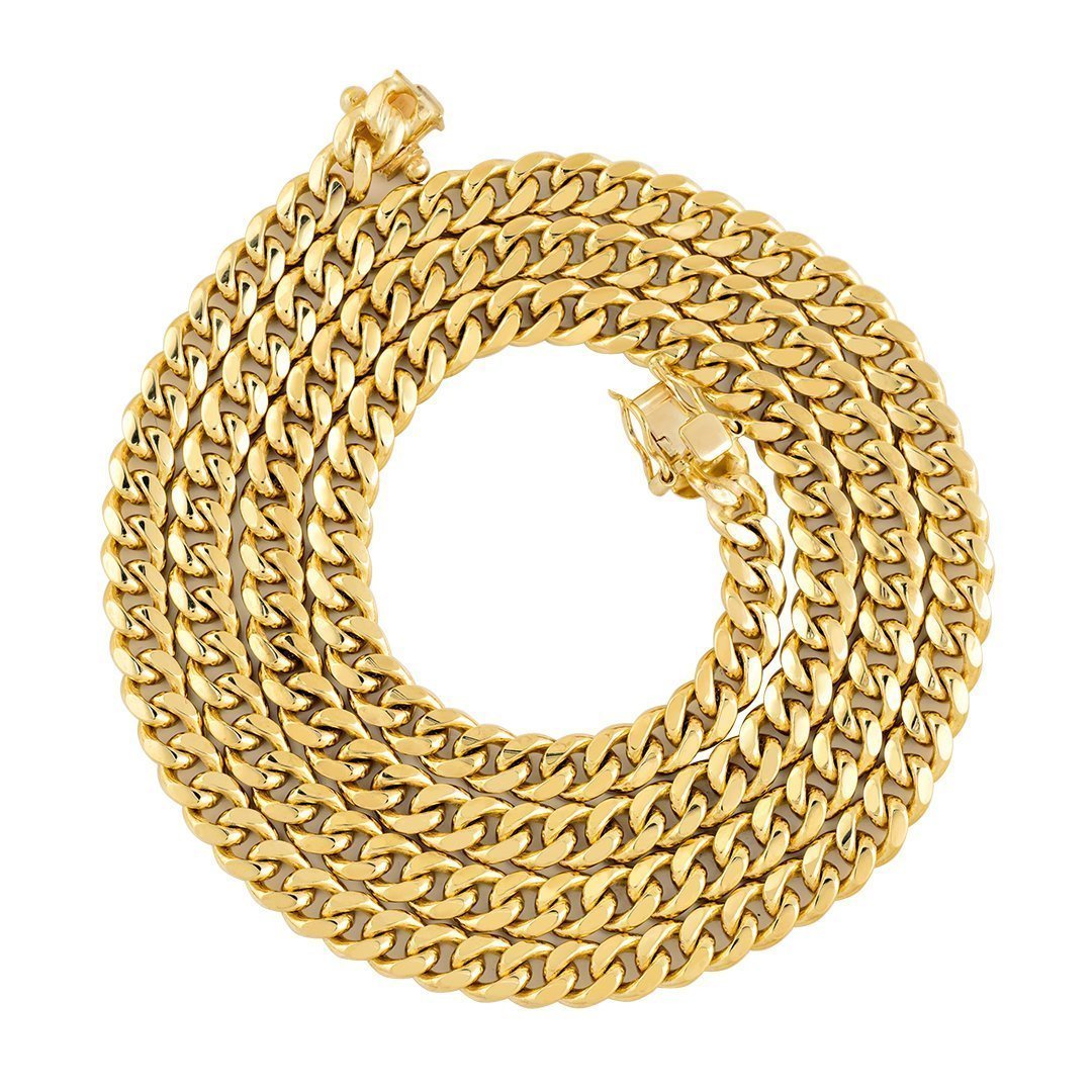 Yellow 10k Gold Cuban Link Chain 6 mm