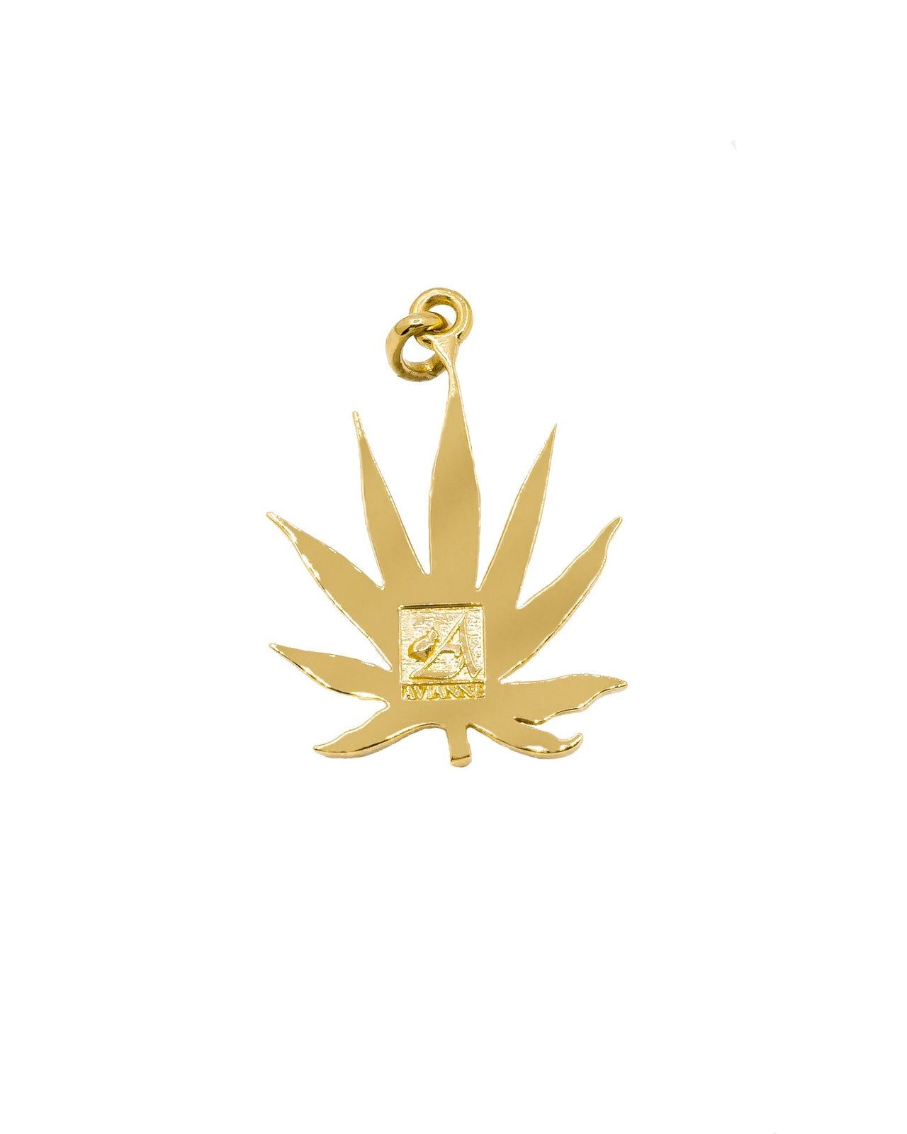 Yellow 14k Yellow Gold Marijuana Pendant