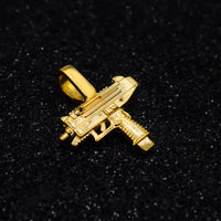 Thumbnail for 14k Yellow Gold Uzi Pistol Pendant