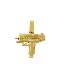 Thumbnail for 14k Yellow Gold Uzi Pistol Pendant