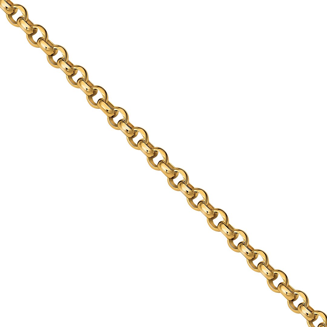 Yellow / 18 in - 4.9 grams 10K Yellow Gold Curb Round Link Chain