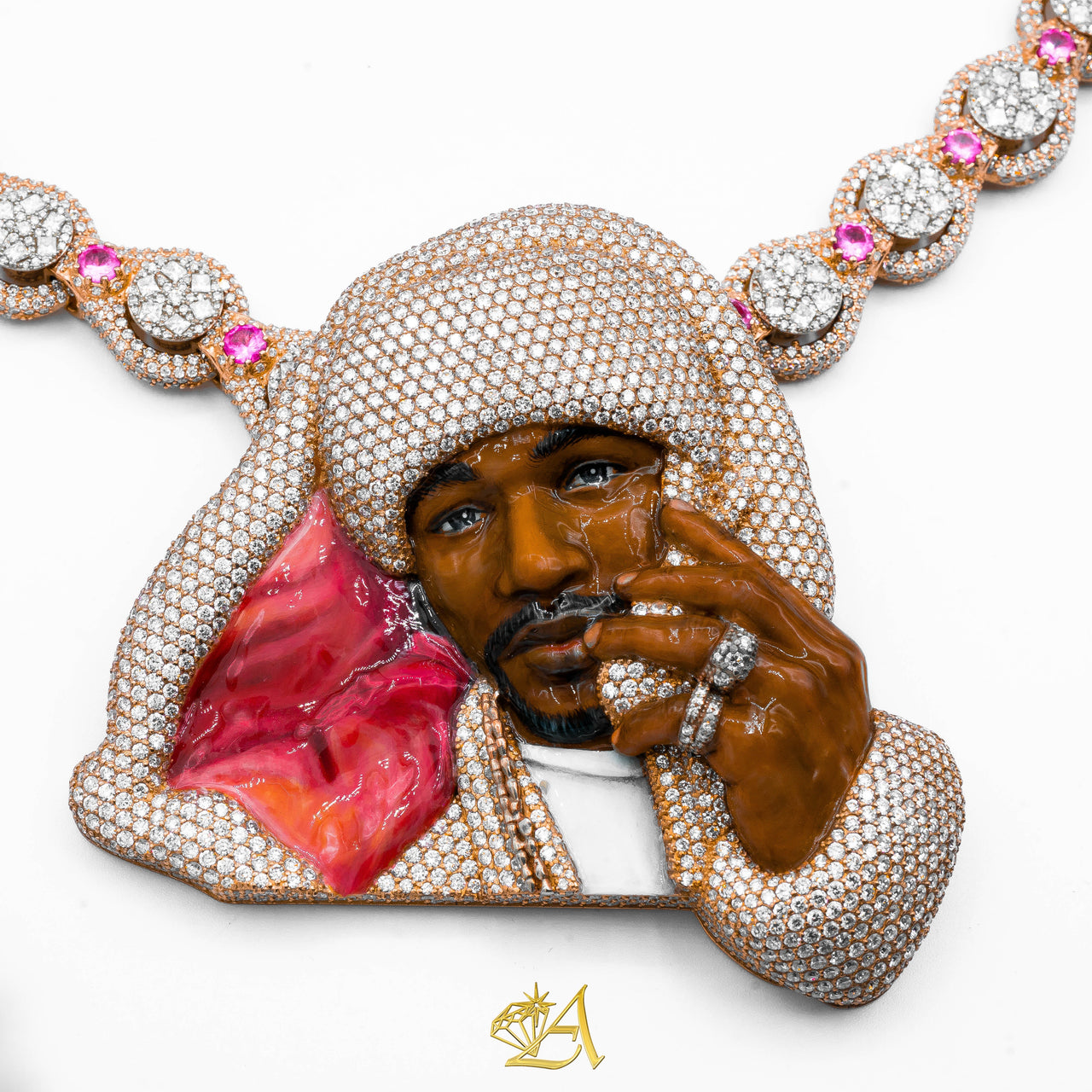 Diamond Dipset Two Tone Chain & Pendant