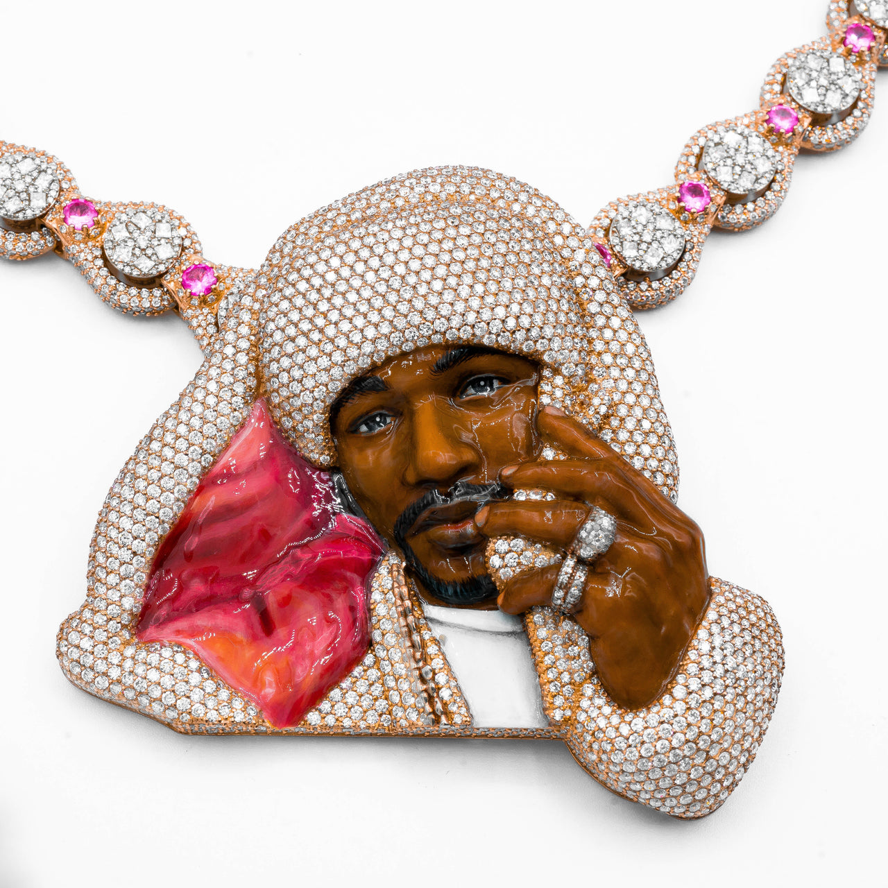 Diamond Dipset Two Tone Chain & Pendant