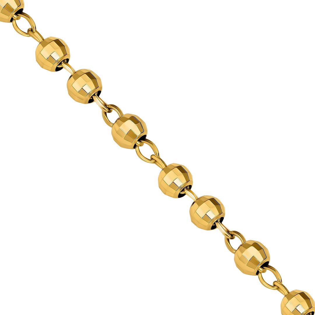 10K GOLD 4MM BALL ROSARY TRI-COLOR – Blanca's Jewelry