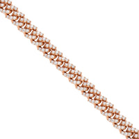 Thumbnail for 14k Rose Gold Cuban Link Necklace 13.8 Ctw