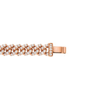 Thumbnail for 14k Rose Gold Cuban Link Necklace 13.8 Ctw